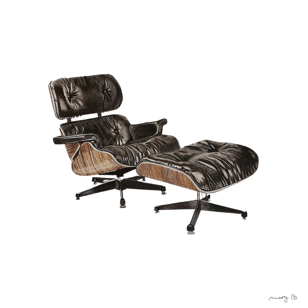 "Lounge chair & Ottoman", Print edition of 50